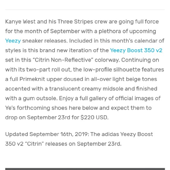 β¨πHPx2πNIB Yeezy Boost 350 V2 βCitrinβ - Picture 7 of 8